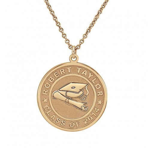 rose gold fraduation name and year necklace