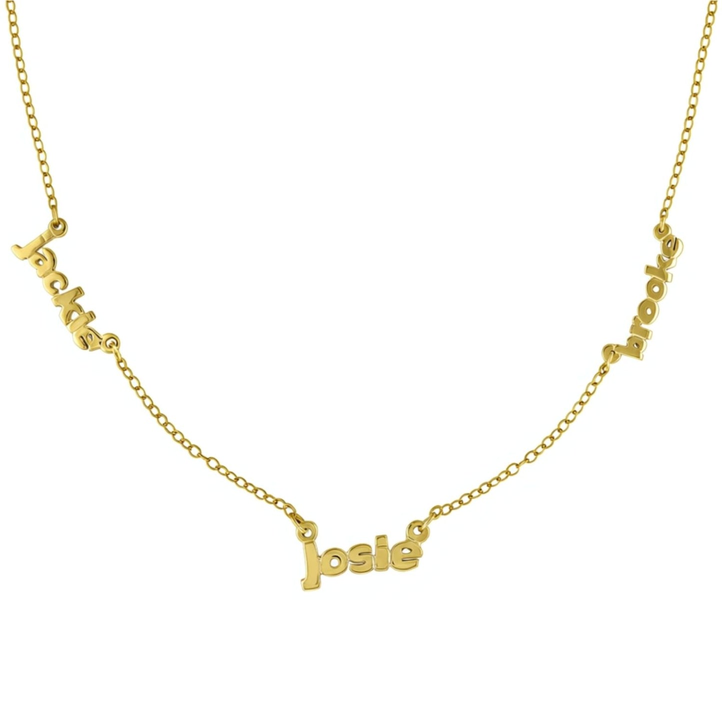 Gold Family Mini Nameplate Necklace
