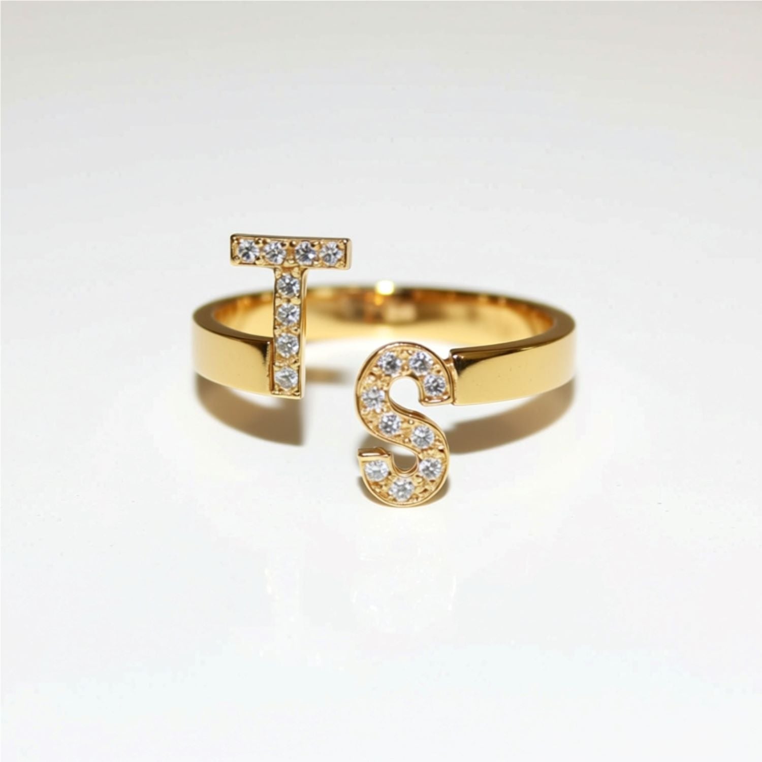 Staggered Two Initial Ring - Taylor Swift – Be Monogrammed