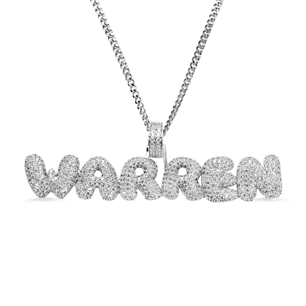 Bubble Letter Name Necklace 2