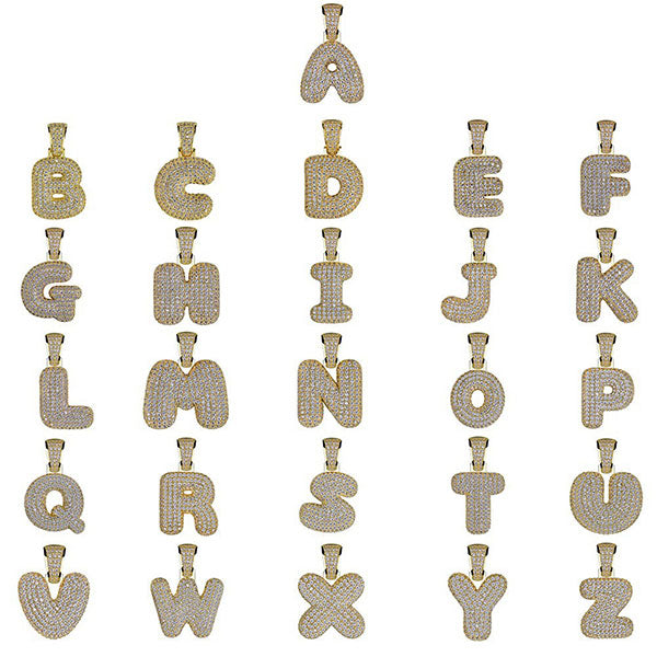 Bubble Letter Name Necklace 3