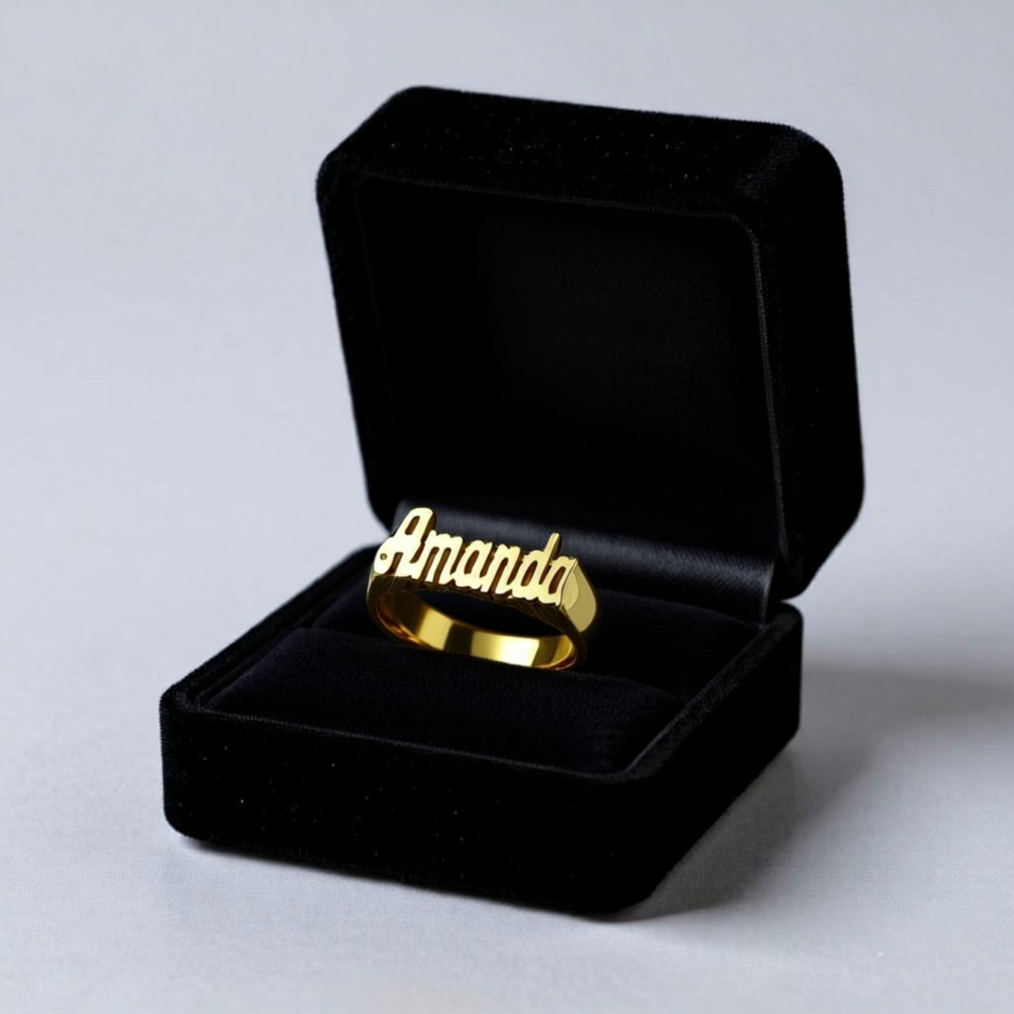 medium name ring R823