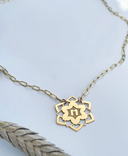 Mandala Initial Medallion Necklace 2