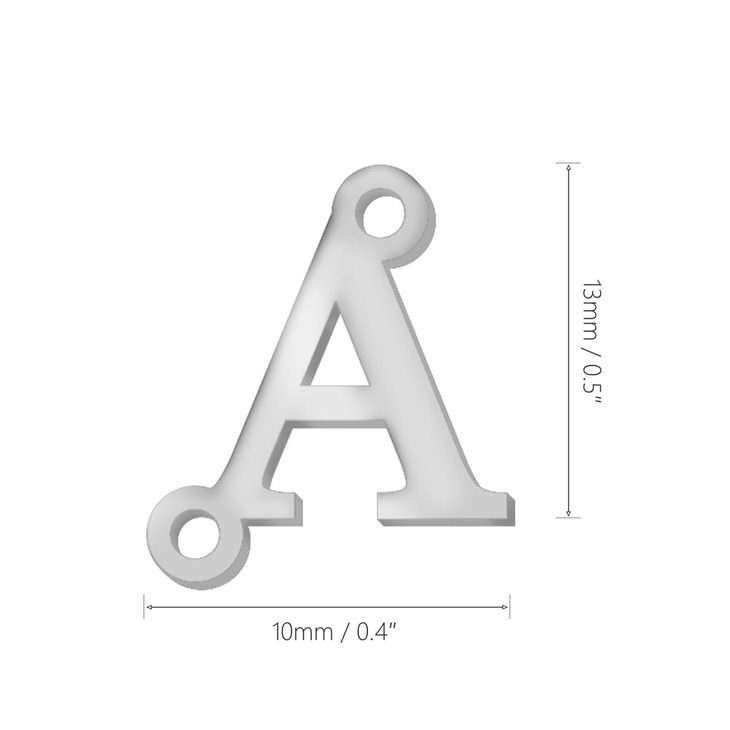 Roman Block Sideways Initial Necklace - Up To 4 Letters