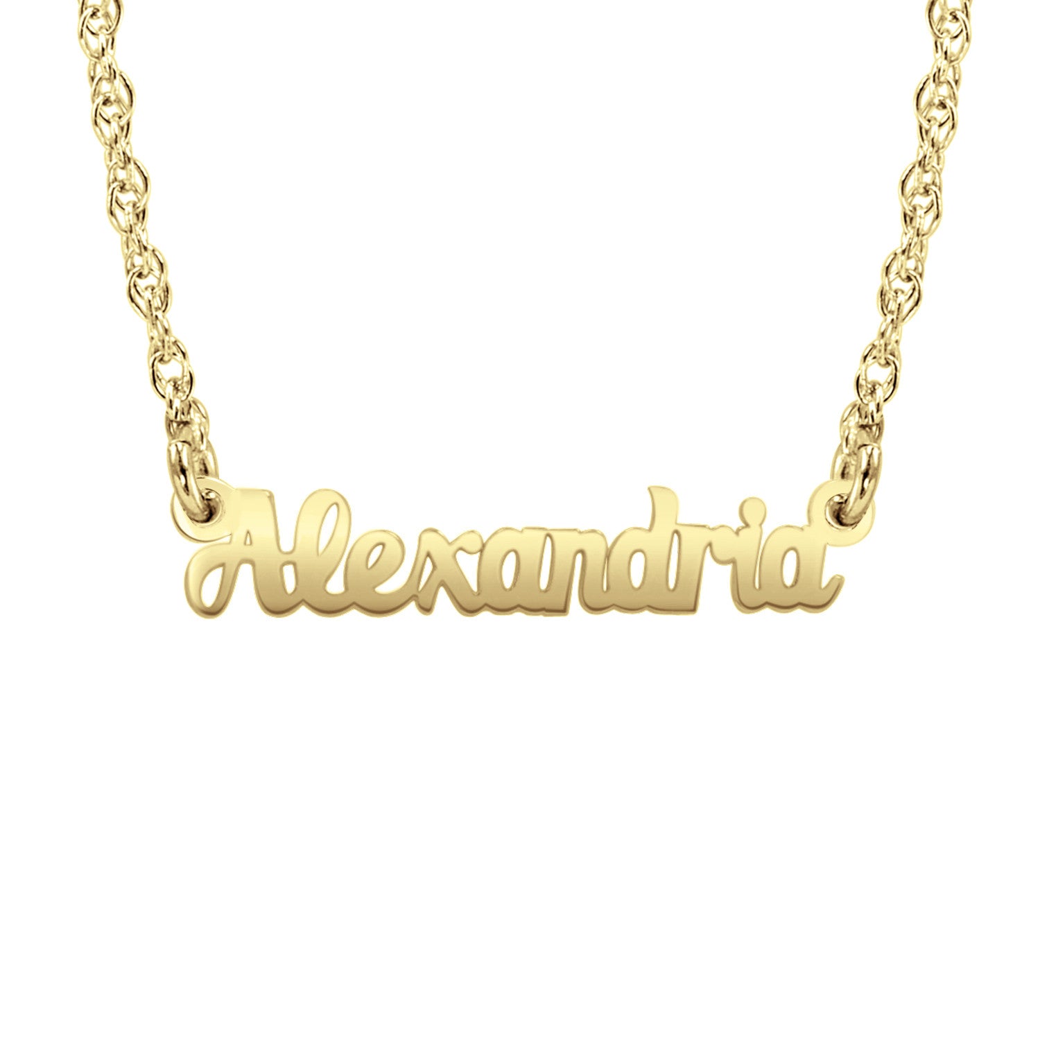 14K Solid Gold Mini Name Necklace – Be Monogrammed