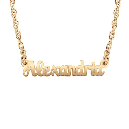 14K Solid Gold Name Necklace