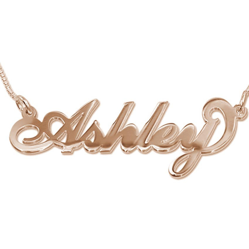 Rose Gold Carrie Style Name Necklace – Be Monogrammed