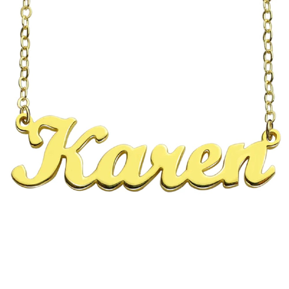 18K Solid Gold Name Necklace