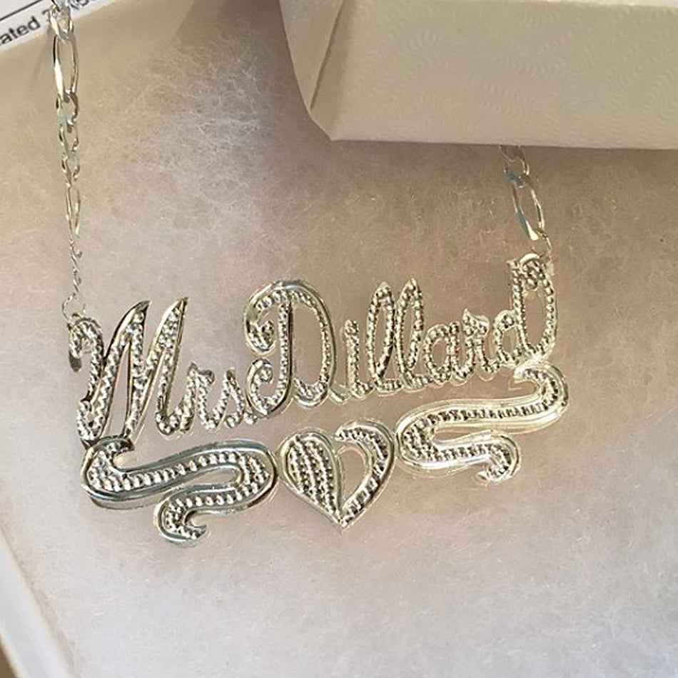 Double Plated 3D Beaded Name Necklace 11