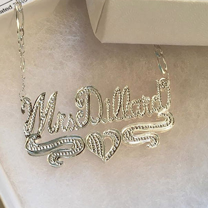 Double Plated 3D Beaded Name Necklace 11