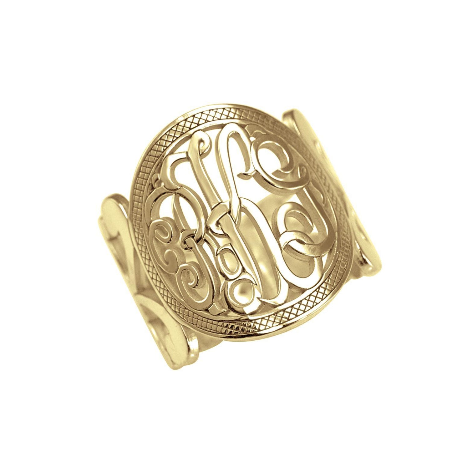 Gold Monogram Ring