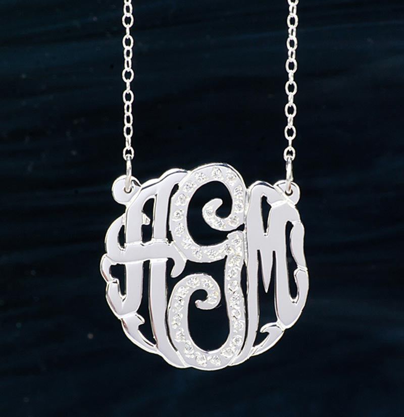 CZ Monogram Necklace
