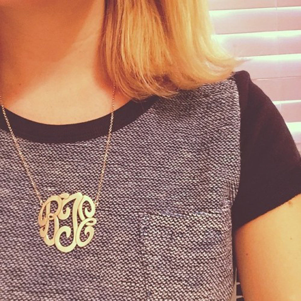 Gold Vermeil Monogram Necklace 12