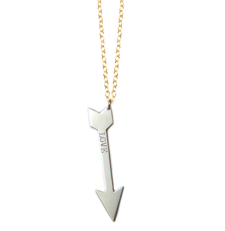 Mixed Metal Personalized Arrow Necklace-The TODAY Show