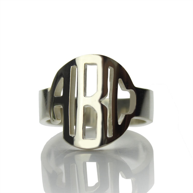 Block Monogram Ring