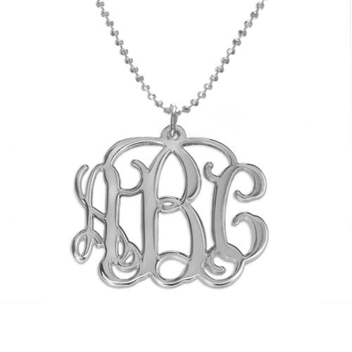 Mini Monogram Necklace - Vine Script 2