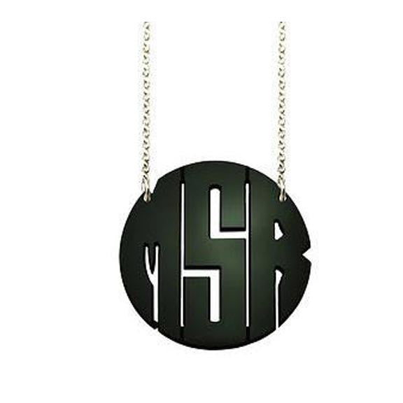 Acrylic Block Monogram Necklace 2