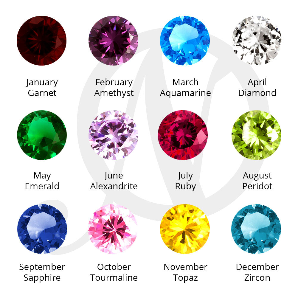 Personalized Circle Necklace with Birthstone 3