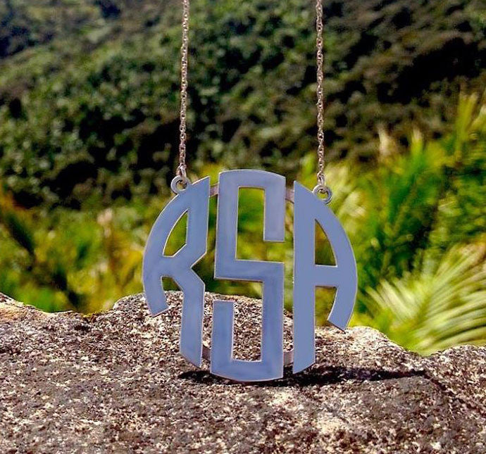 classic block monogram necklace 3