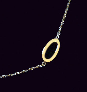 Sideways O Initial Necklace