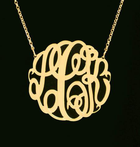 Gold Vermeil Monogram Necklace