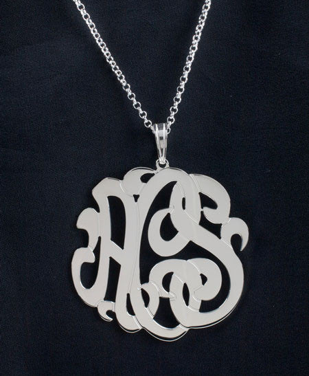 3 initial online monogram necklace