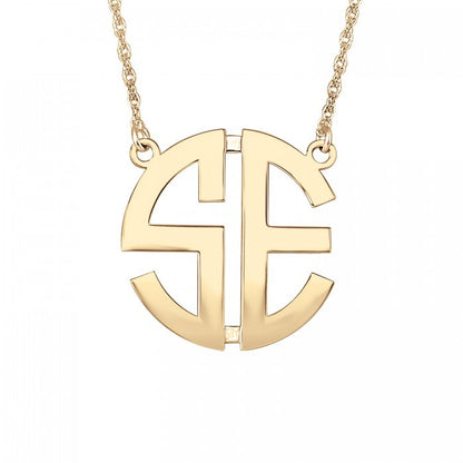 Gold Two Initial Monogram Necklace