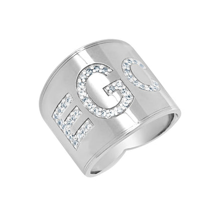 Diamond White Gold Monogram Ring
