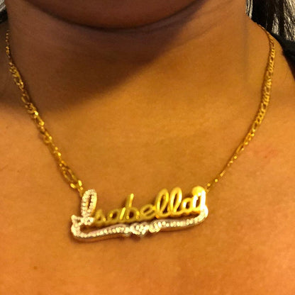 double plated deaded nameplate necklace 2