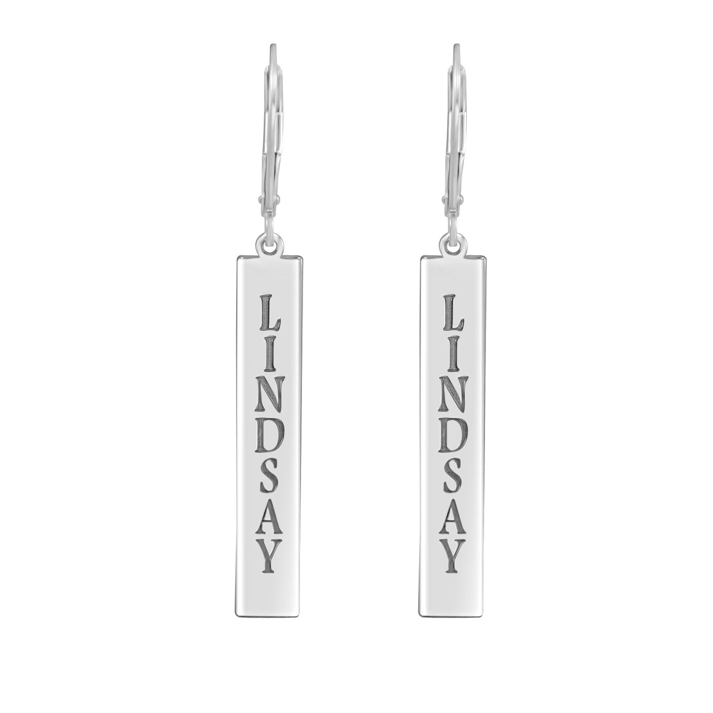 Personalized Vertical Bar Earrings 3