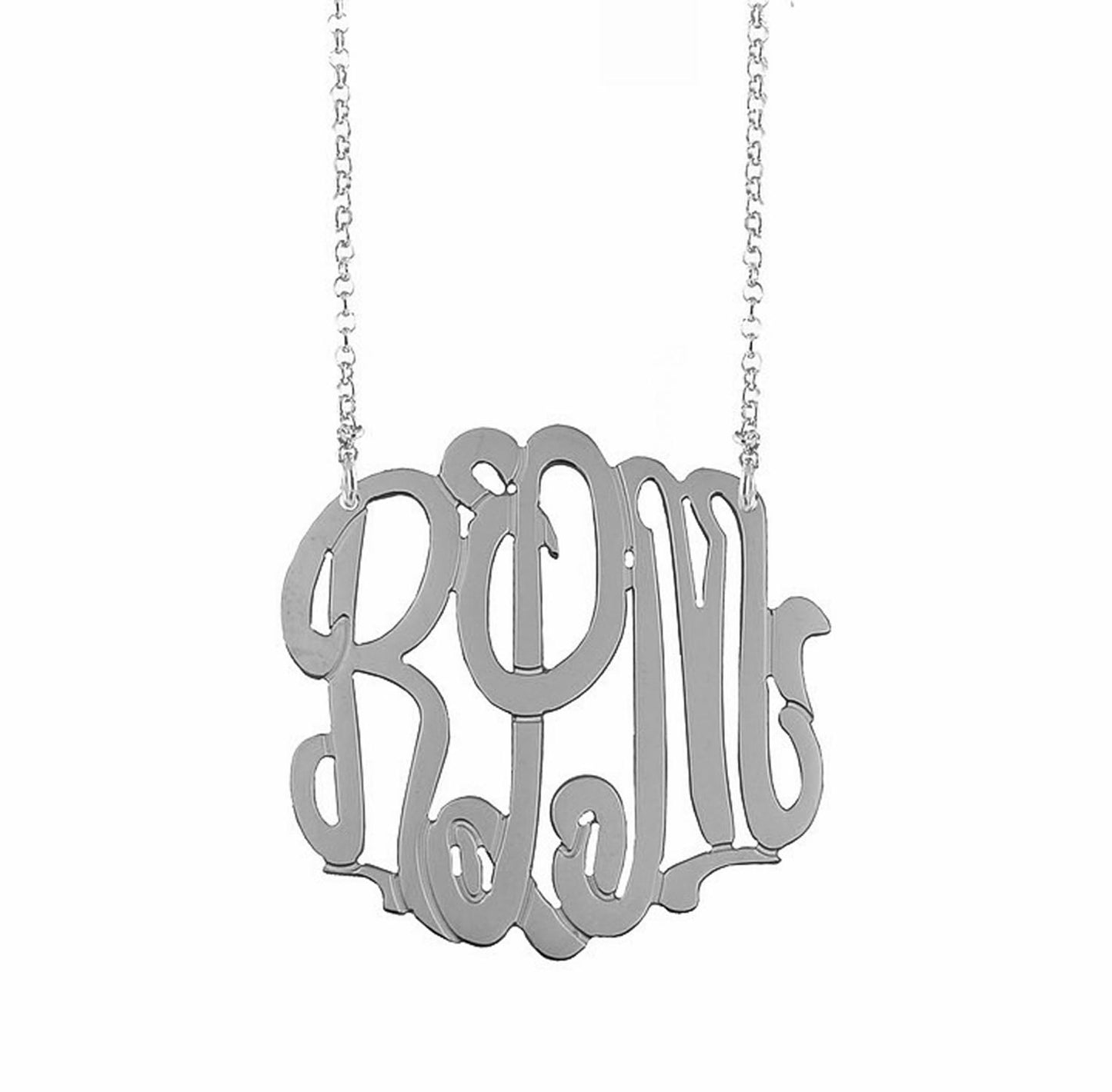 freeform monogram necklace
