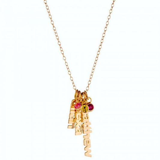 Gold Vertical Birthstone Necklace - Kourtney Kardashian