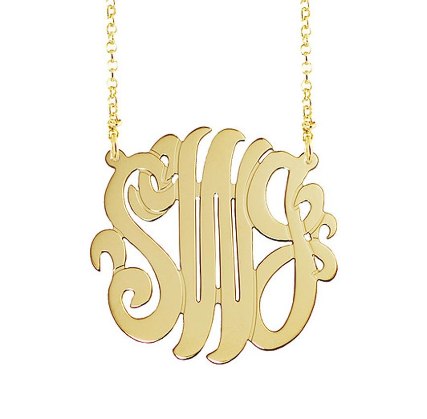 Gold Vermeil Monogram Necklace