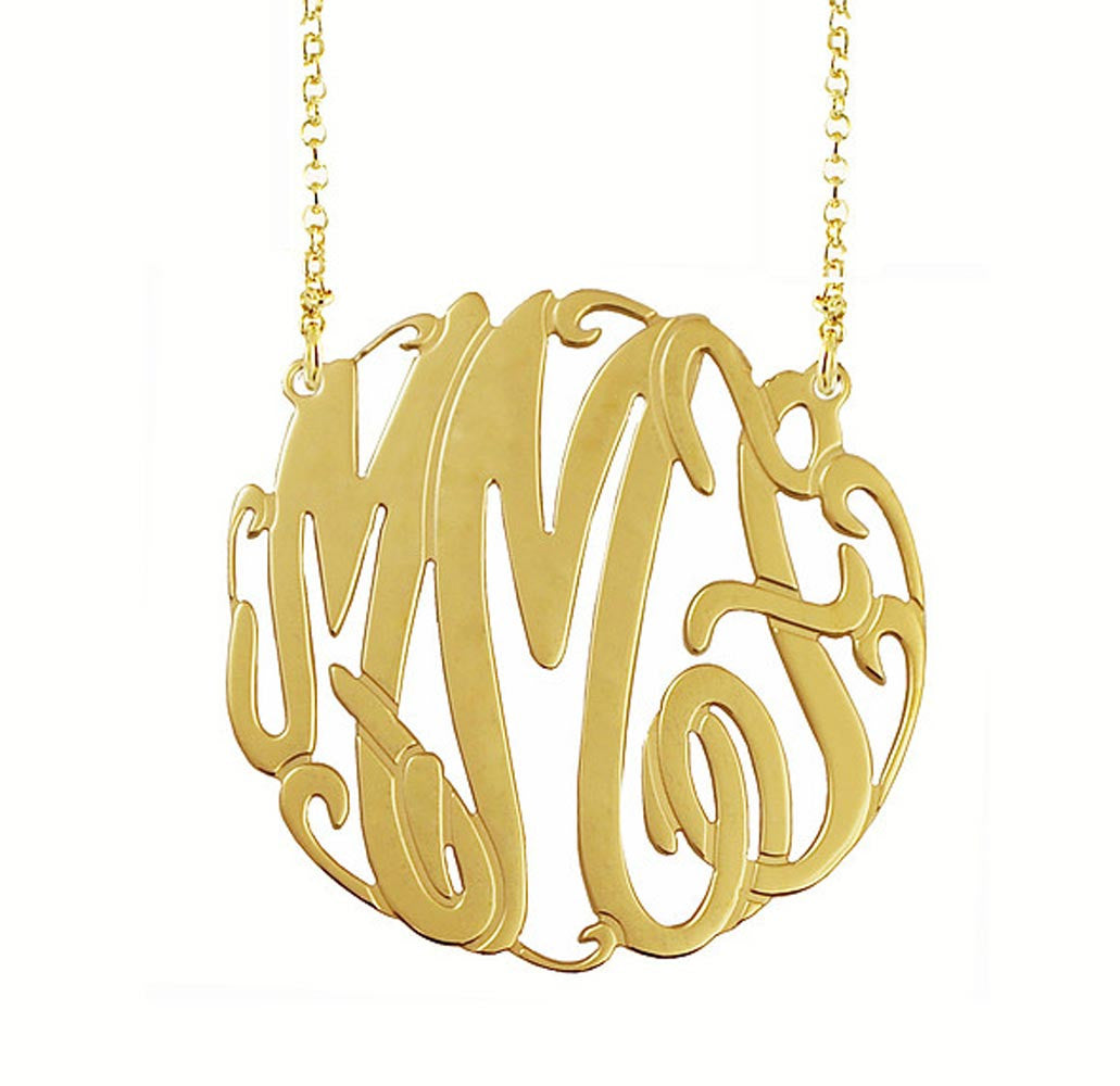 Gold Monogram Necklace