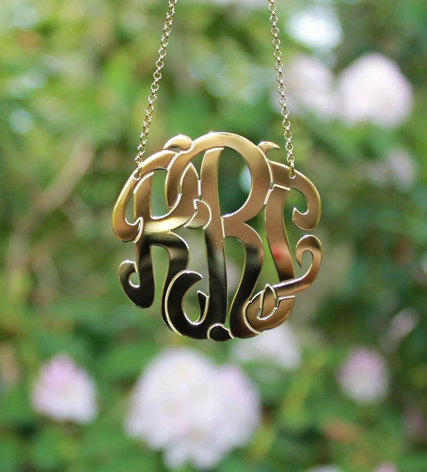 Gold Vermeil Monogram Necklace 6