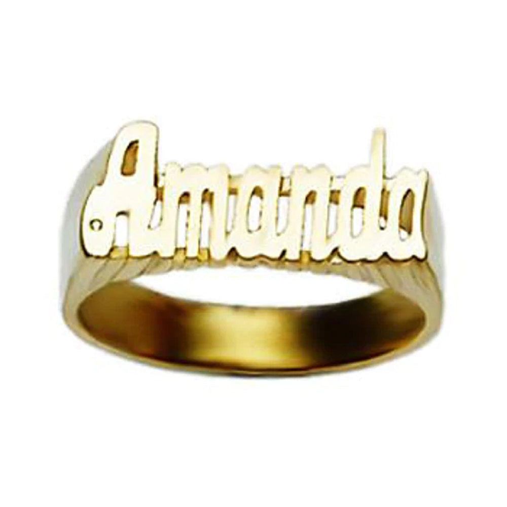 medium name ring