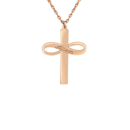 Infinity Name Cross Necklace 2