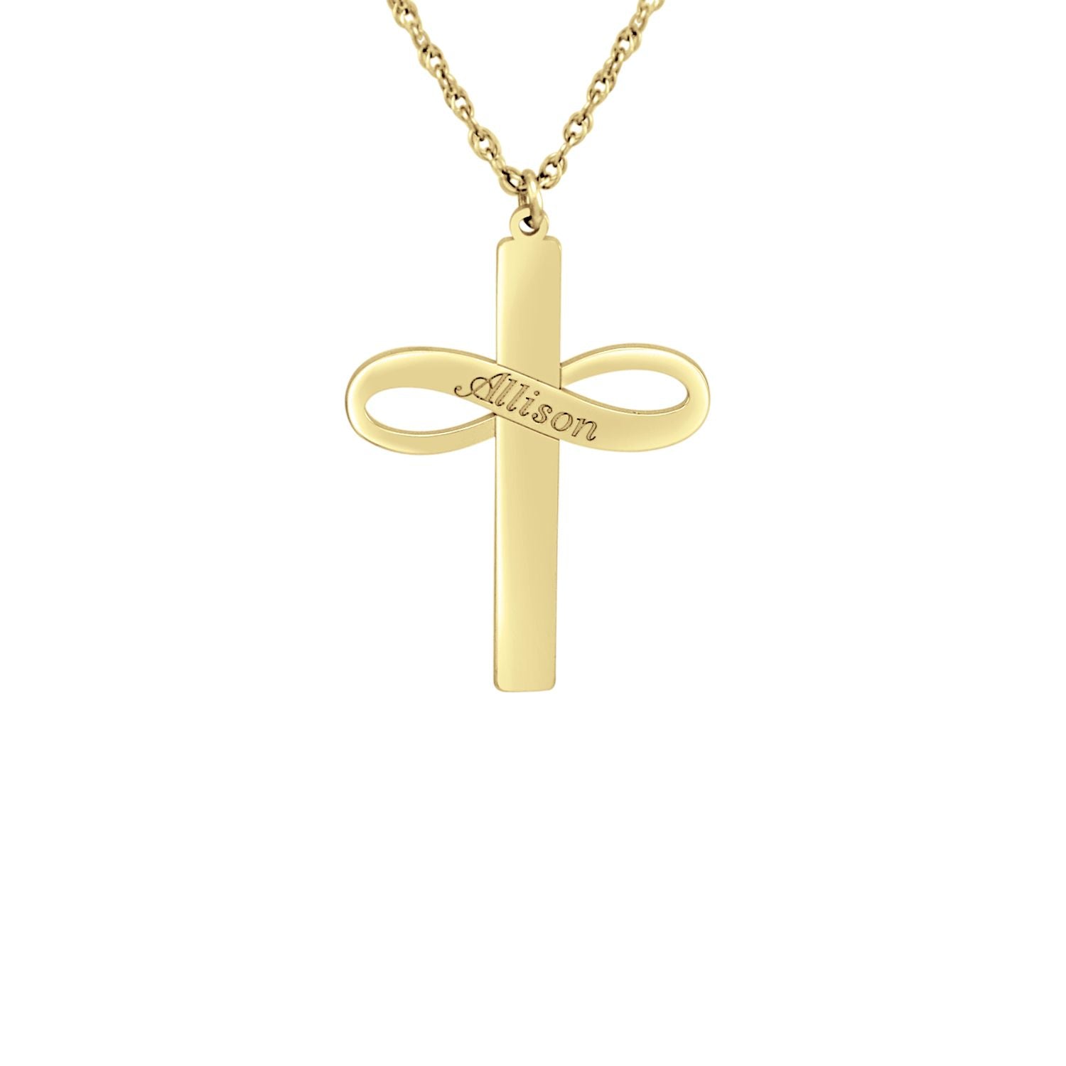 Infinity Name Cross Necklace – Be Monogrammed
