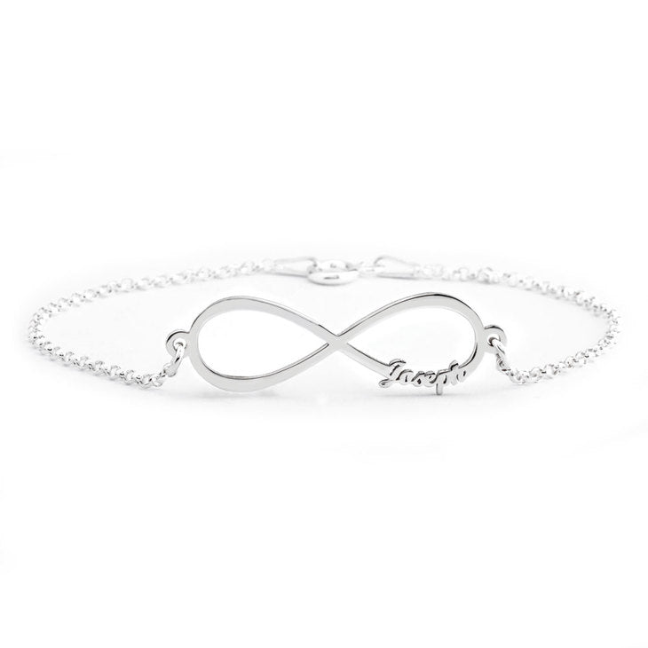 Gold Engraved Infinity Bracelet 3