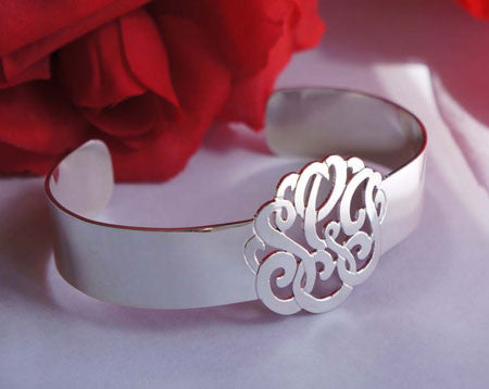 Silver 2025 monogram bracelet