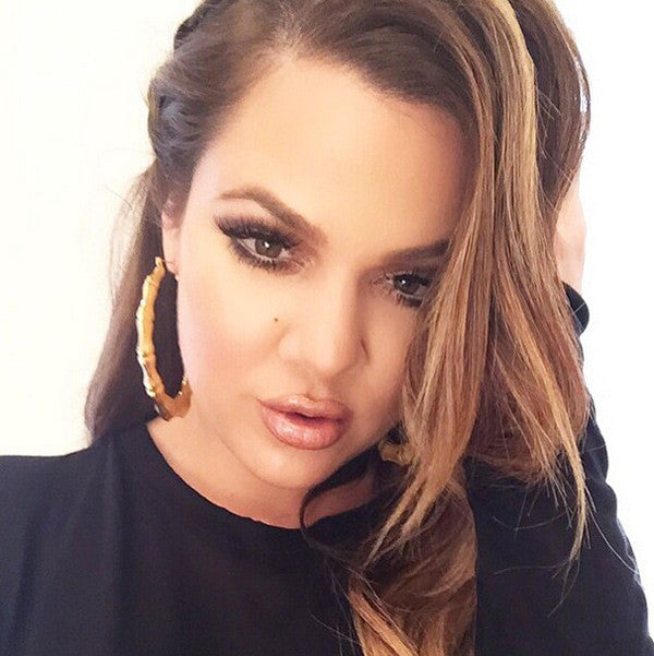 Khloe Kardashian - Bamboo Hoop Earrings