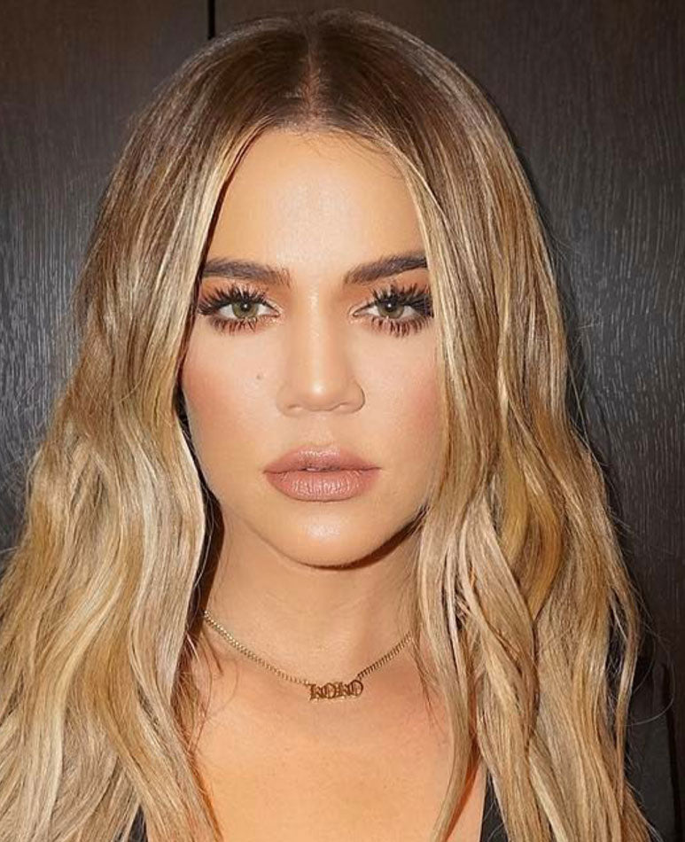 Khloe Kardashian Gothic Name Necklace