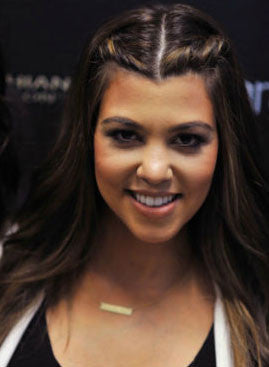 Kourtney Kardashian Gold Bar Necklace