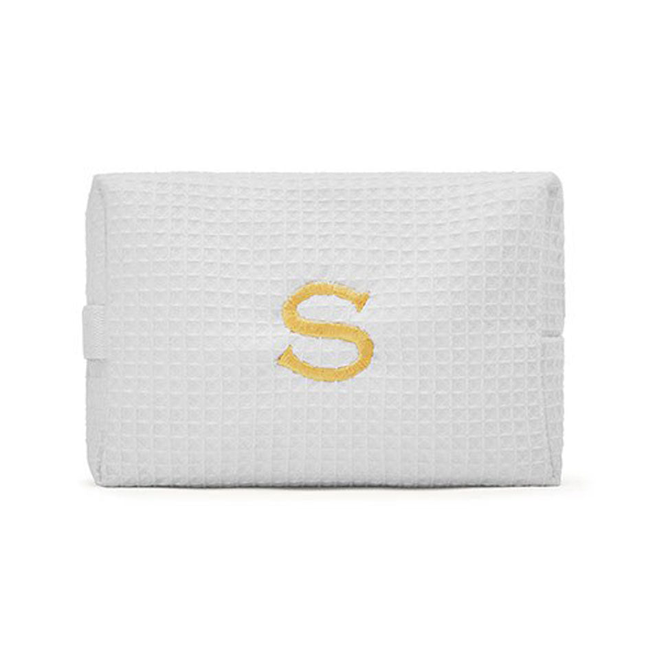 Large Monogrammed Cosmetic Bag