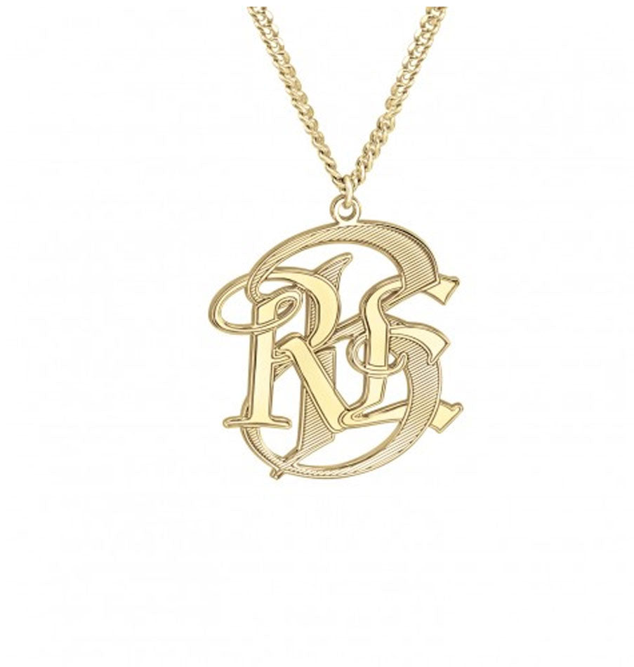 Mens Monogram Necklace - Gold or Silver – Be Monogrammed