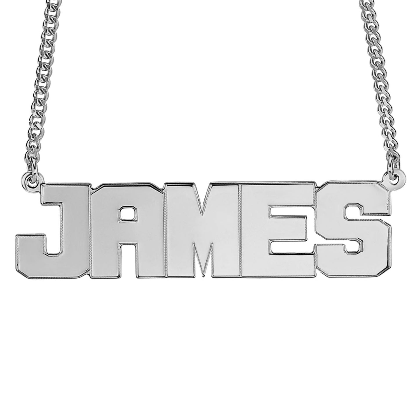 Mens Block Name Necklace 2