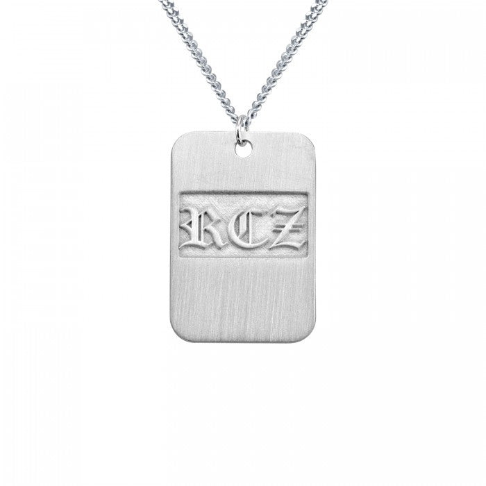 Personalized Mens Old English Monogram Necklace