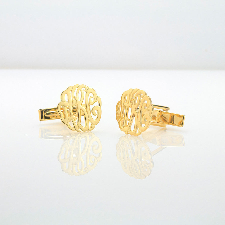 monogram cuff links