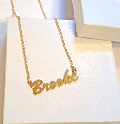 14K Gold Vermeil Name Plate Necklace - Kylie Jenner 10