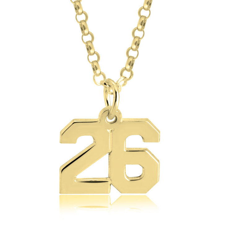 Personalized Sports Number Necklace – Be Monogrammed